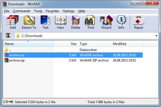 WinRAR (32-bit) Screenshots