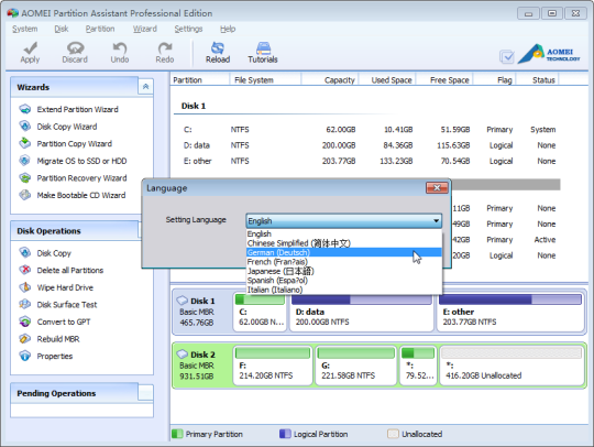 aomei partition assistant standard edition 7.5