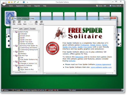 free spider solitaire games download for windows 7