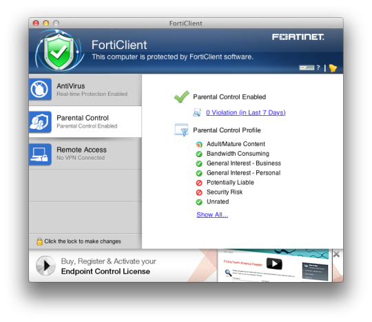 fortinet support site tunnel client for mac download