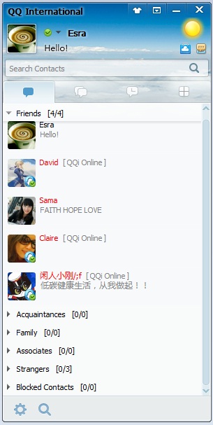 qq chat english version