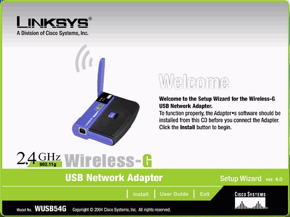 linksys wireless g usb network adapter driver vista