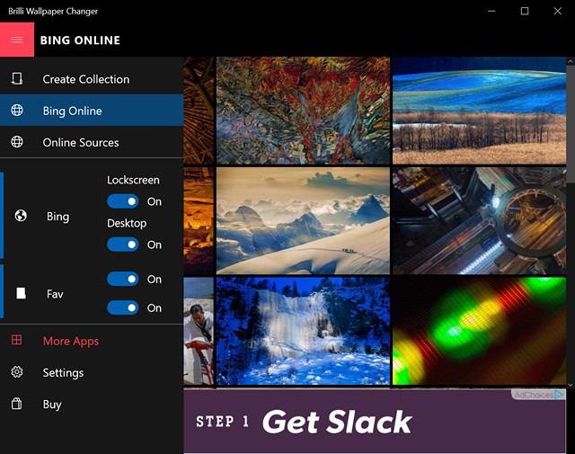Brilli Wallpaper Changer - Start, Desktop & Lockscreen for Windows 10 С...
