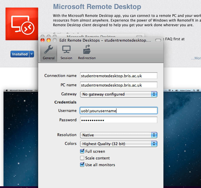 remote desktop mac microsoft