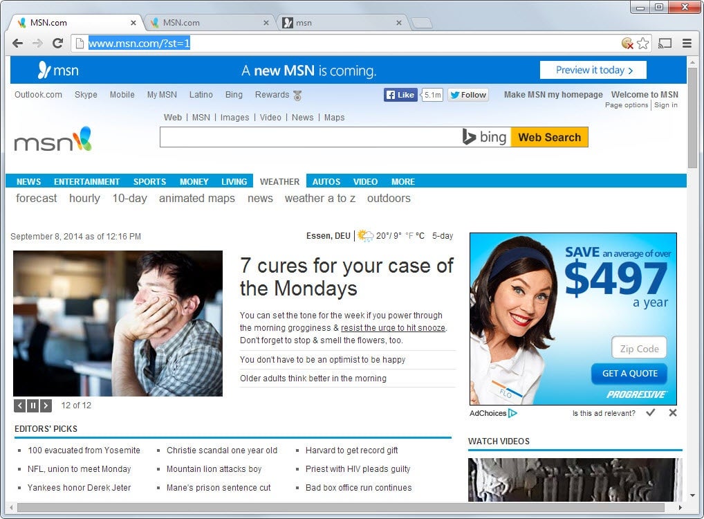 MSN News Скриншоты.