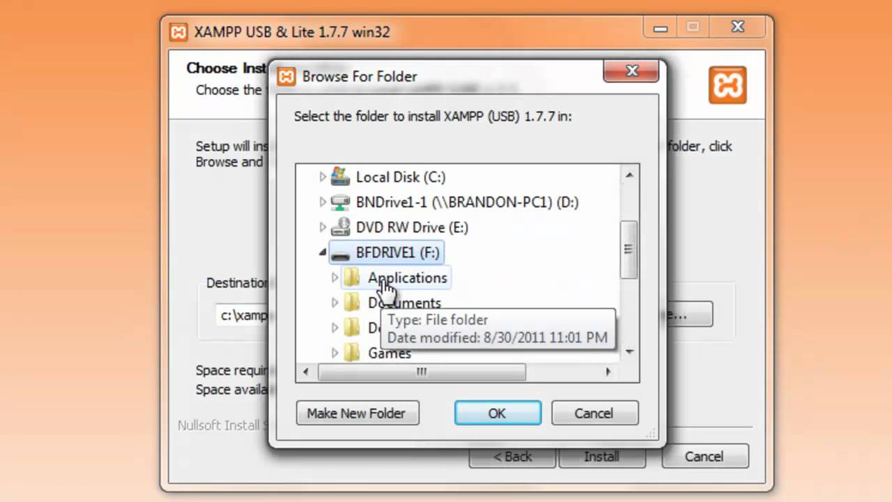 xampp for windows xp and php 7